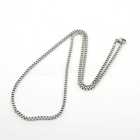 304 Stainless Steel Necklaces NJEW-F027-41-2mm-1