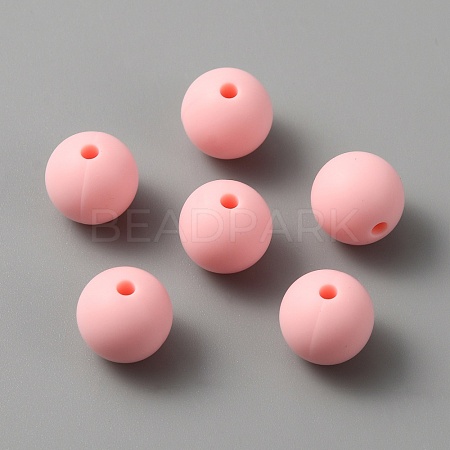 Round Food Grade Eco-Friendly Silicone Beads SIL-WH0012-037C-1
