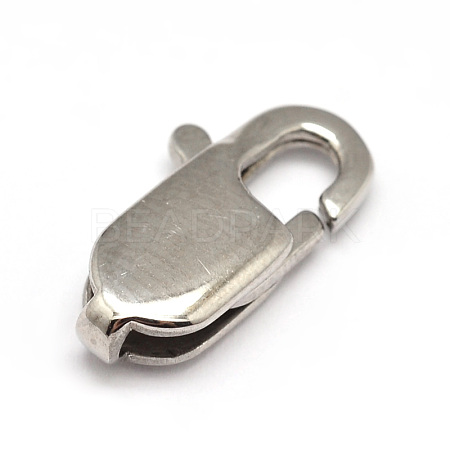 Non-Tarnish 304 Stainless Steel Lobster Claw Clasps Hand Polished A-STAS-N078-12C-1