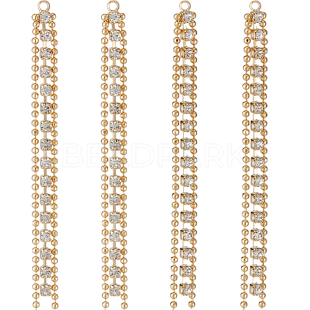 Beebeecraft 10Pcs Brass Rhinestone Cup Chain Big Pendants KK-BBC0011-79-1