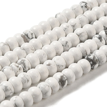 Synthetic Howlite Beads Strands G-K340-B06-02-1