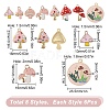 48Pcs 8 Style Alloy Enamel Pendants ENAM-SC0003-76-2
