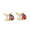 Brass Pave Cubic Zirconia Charms CU-CBA6A75-03G-03-1