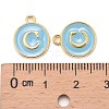 Golden Plated Alloy Enamel Charms ENAM-S118-04C-3