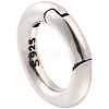 1Pc 925 Sterling Silver Spring Gate Rings STER-BBC0008-71-1