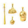 4Pcs 4 Styles PVD Vacuum Plating 304 Stainless Steel Pendants STAS-CJ0003-11-1