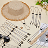 24Pcs Plastic Hat Flexible Removable Chin Cord FIND-FG0004-90-4