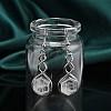 Hexagon Natural Quartz Crystal Dangle Earrings EJEW-K298-01P-02-3