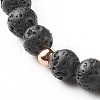 Natural Lava Rock Beads Stretch Bracelet for Girl Women BJEW-JB06846-8