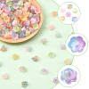 200Pcs Transparent Glass Beads Caps GLAA-PA0001-21-6