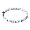 Natural Howlite Beads Stretch Bracelets for Women Men PW-WG6A9BA-11-1