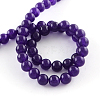 Dyed Natural Jade Round Bead Strands G-Q937-4mm-22-2