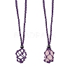 Braided Waxed Cotton Thread Cords Macrame Pouch Necklace Making AJEW-SW00022-08-1