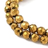 Electroplate Synthetic Magnetic Hematite Beads Strands G-A263-B01-02A-3
