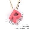 Alloy Initial Pendant Necklaces RS8745-18-1