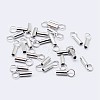 Anti-Tarnish Rhodium Plated 925 Sterling Silver Cord Ends STER-F036-21P-2.5mm-1