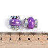 Resin Beads with Brass Rhinestone Rondelle KK-H490-05P-4