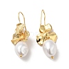 ABS Imitation Pearl Flower Dangle Earrings X-EJEW-F288-21G-2