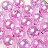 UV Plating Transparent Rainbow Iridescent Acrylic Beads TACR-D010-07G-1