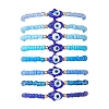 8Pcs Glass Seed Beads & Lampwork Beaded Stretch Bracelets for Women BJEW-MZ00263-3