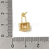 Brass Micro Pave Clear Cubic Zirconia Glass
 Pendants KK-R162-027G-3