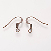 Brass French Earring Hooks X-KK-Q366-RC-NF-2