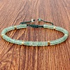 Natural Green Aventurine Heishi Beads Adjustable Braided Bracelets for Men Women BX7041-5-1