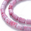 Opaque Baking Painted Crackle Glass Beads Strands FGLA-T004-01C-3