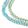 Transparent Gradient Color Glass Beads Strands GLAA-H021-01B-24-3