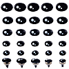 100 Sets 5 Style Oval Plastic Craft Safety Screw Noses DOLL-GF0001-03-1
