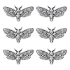 6Pcs Gothic Alloy Lapel Pins for Backpack Clothes JEWB-FH0002-83AS-1