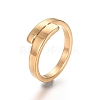 Unisex Ion Plating(IP) 304 Stainless Steel Finger Rings RJEW-E164-10G-1