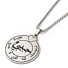 Flat Round Pendant Necklaces NJEW-A023-02P-1