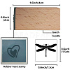 Square Wooden Stamps DIY-WH0546-008-2