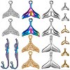 18Pcs 9 Style Eco-Friendly Brass and 304 Stainless Steel Charms FIND-SZ0002-07-1