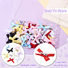 50Pcs 10 Colors Bowknot Polyester & Alloy Alligator Hair Clips PHAR-TA0001-16-5