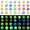 Luminous 56pcs 28 Color Round Food Grade Silicone Beads SIL-CJ0001-31-9
