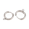 316 Stainless Steel Huggie Hoop Earring Findings EJEW-B158-01C-P-2