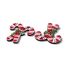 Christmas Style Printed Acrylic Cabochons MACR-O045-01F-4