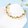 Brass Round Beads Slider Bracelets for Women BJEW-D357-06B-G-5
