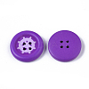 4-Hole Spray Painted Maple Wood Buttons BUTT-T006-017-2