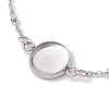 2Pcs 2 Colors 304 Stainless Steel Satellite Chain Bracelet Makings BJEW-JB10587-4