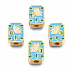 Rack Plating Alloy Enamel Beads ENAM-N056-036B-1