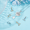 6Pcs 2 Colors Brass Transfer KK-UN0004-88-2