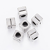 304 Stainless Steel Large Hole Letter European Beads STAS-H428-01AS-I-1