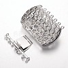 Brass Cubic Zirconia Box Clasps ZIRC-O020-08P-NR-2