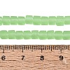 Transparent Frosted Glass Beads Strands GLAA-N072-01A-A08-4
