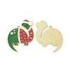 Christmas Theme Rack Plating Alloy Enamel Pendants PALLOY-O109-19LG-1