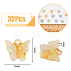 SUPERFINDINGS 32Pcs 16 Styles Acrylic Charms BUER-FH0001-02-2