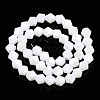 Opaque Solid Color Electroplate Glass Beads Strands EGLA-A039-P6mm-A15-2